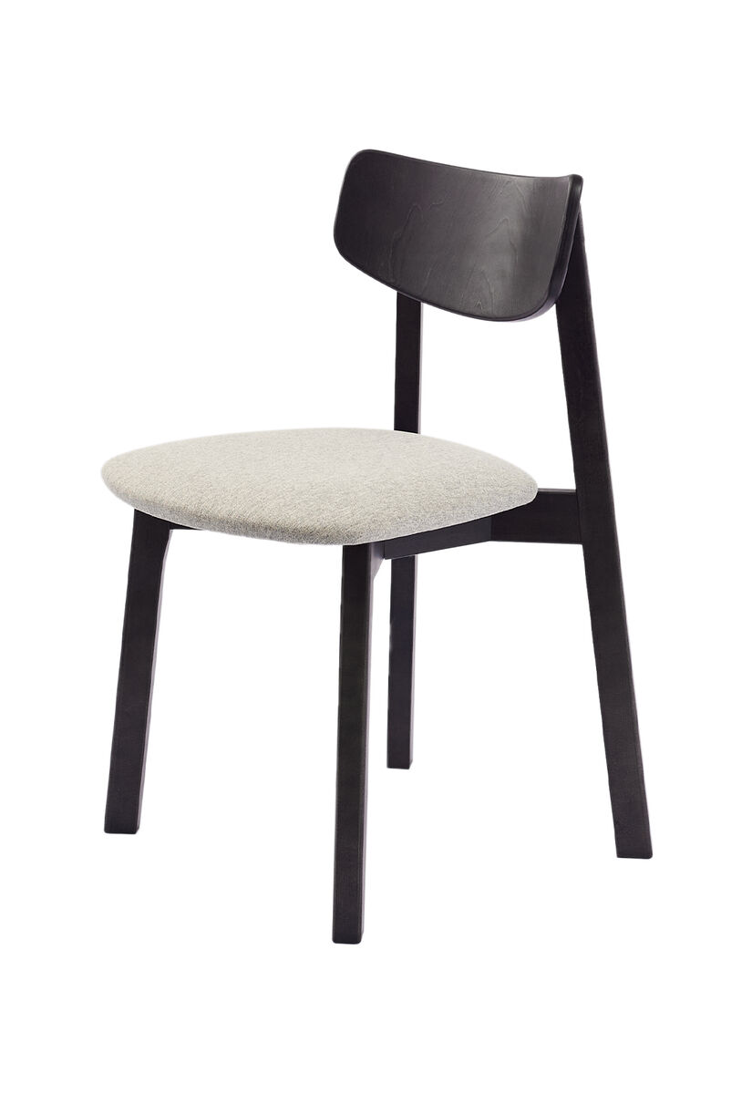 Комплект из двух стульев Вега с мягким сиденьем, черный/silver