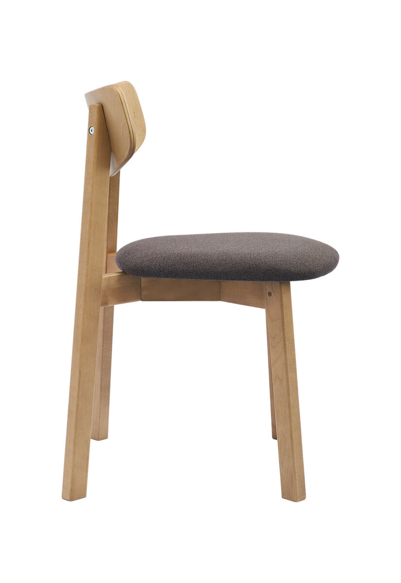 Комплект из двух стульев Вега с мягким сиденьем, Дуб/Grey