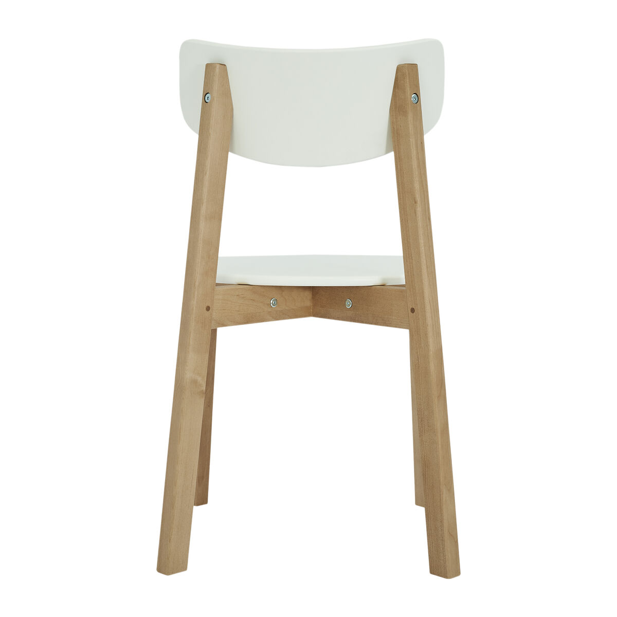 Комплект из двух стульев Вега с жестким сиденьем, Дуб/Белый