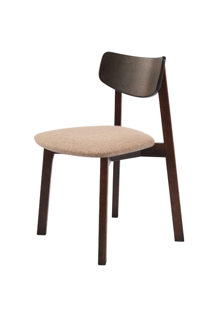 Комплект из двух стульев Вега с мягким сиденьем, Орех/Sand 