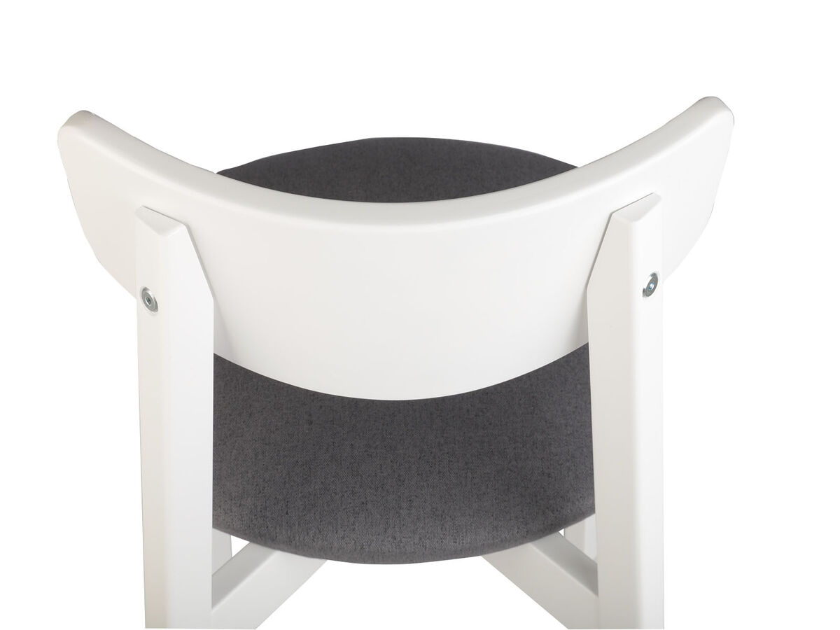 Комплект из двух стульев Вега с мягким сиденьем, Белый/Grey