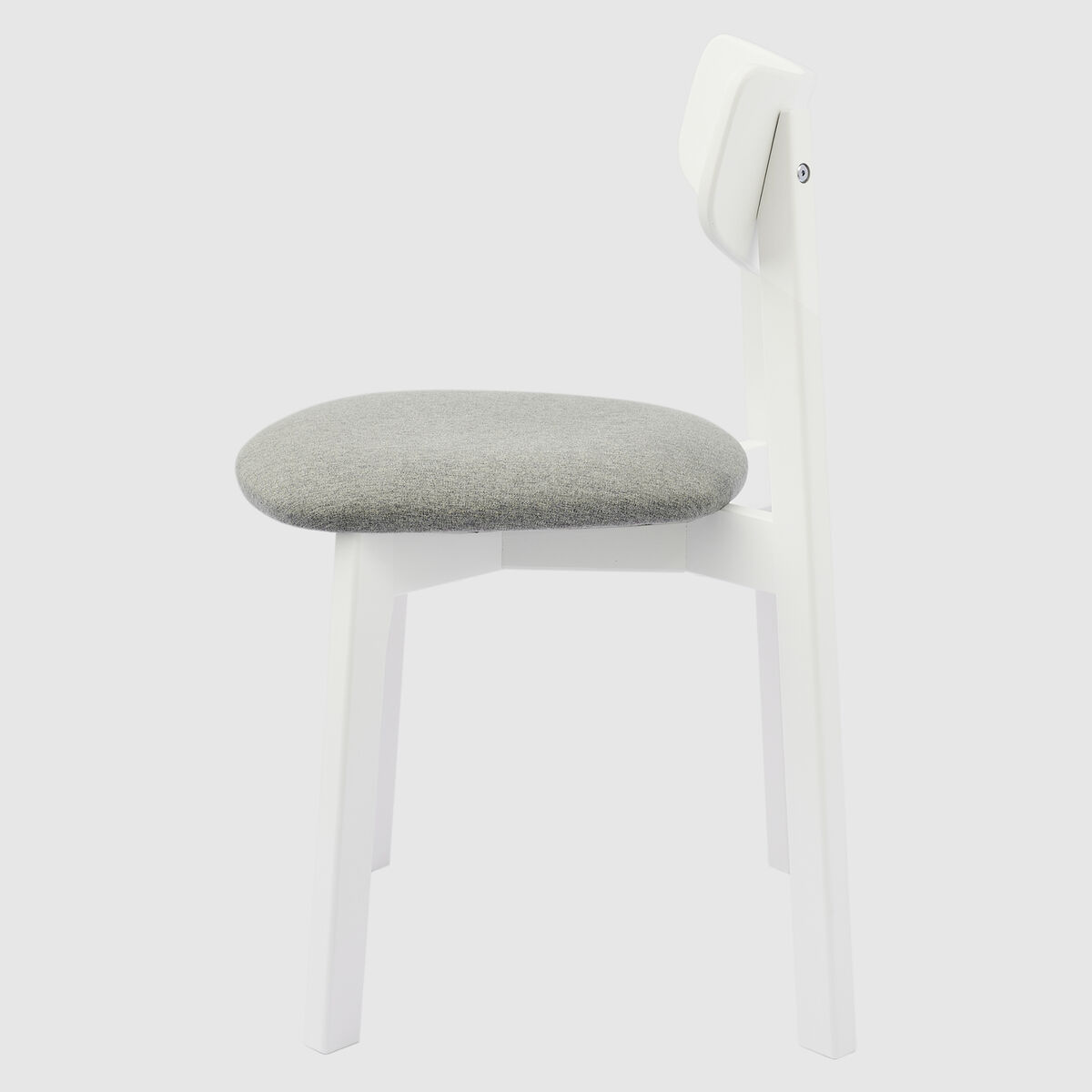 Комплект из двух стульев Вега с мягким сиденьем, Белый/Silver