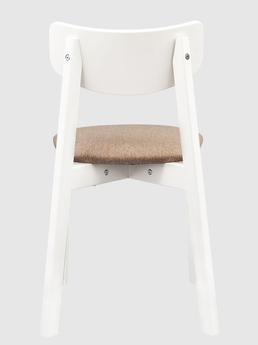 Комплект из двух стульев Вега с мягким сиденьем, Белый/Caramel