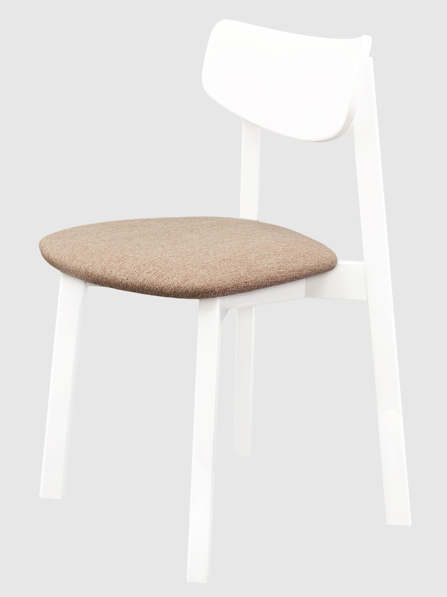 Комплект из двух стульев Вега с мягким сиденьем, Белый Карамель