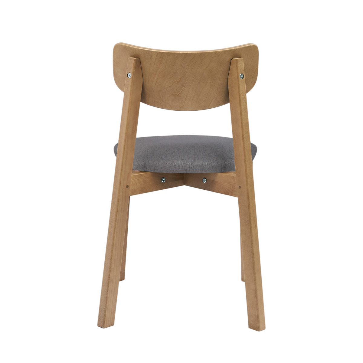 Комплект из двух стульев Вега с мягким сиденьем, Дуб/Silver