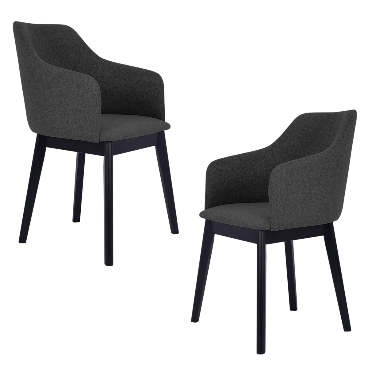 Комплект из двух стульев Каф Черный Жаккард Грей