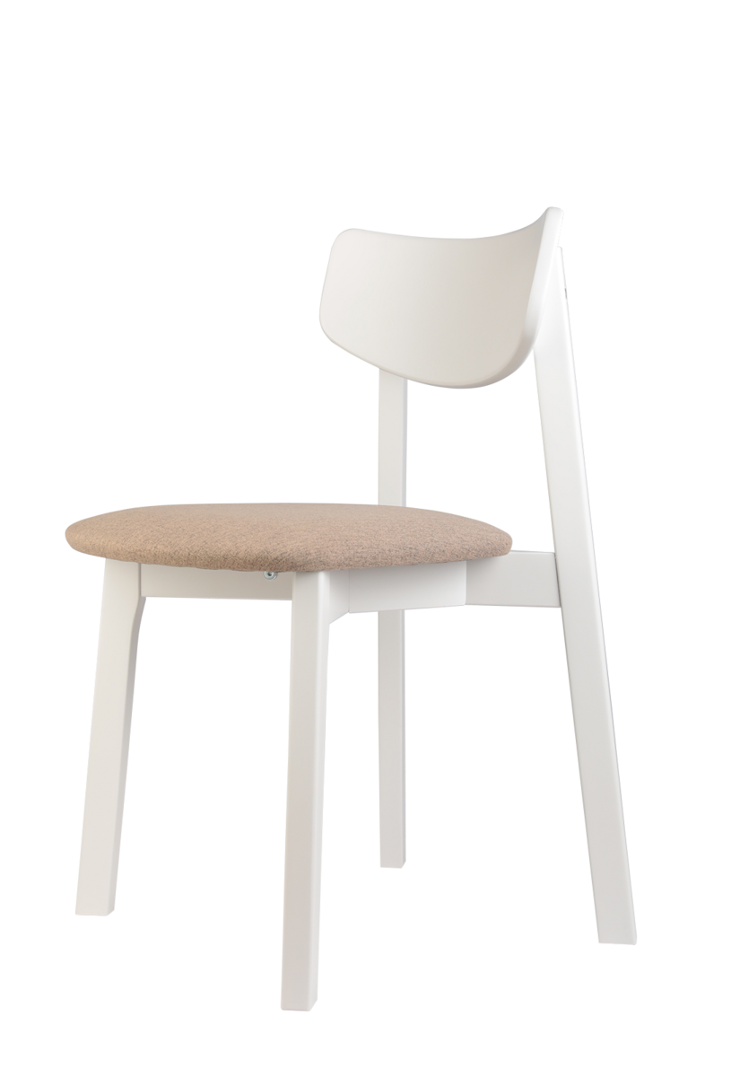 Комплект из двух стульев Вега с мягким сиденьем, Белый/Sand 