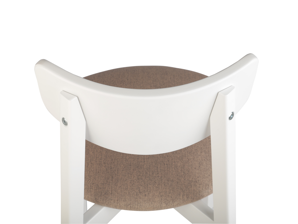 Комплект из двух стульев Вега с мягким сиденьем, Белый/Sand 