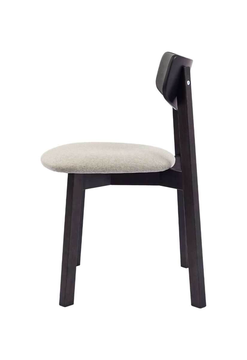Комплект из двух стульев Вега с мягким сиденьем, черный/silver