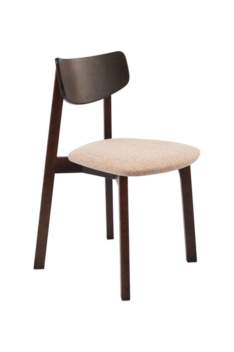 Комплект из двух стульев Вега с мягким сиденьем, орех/caramel