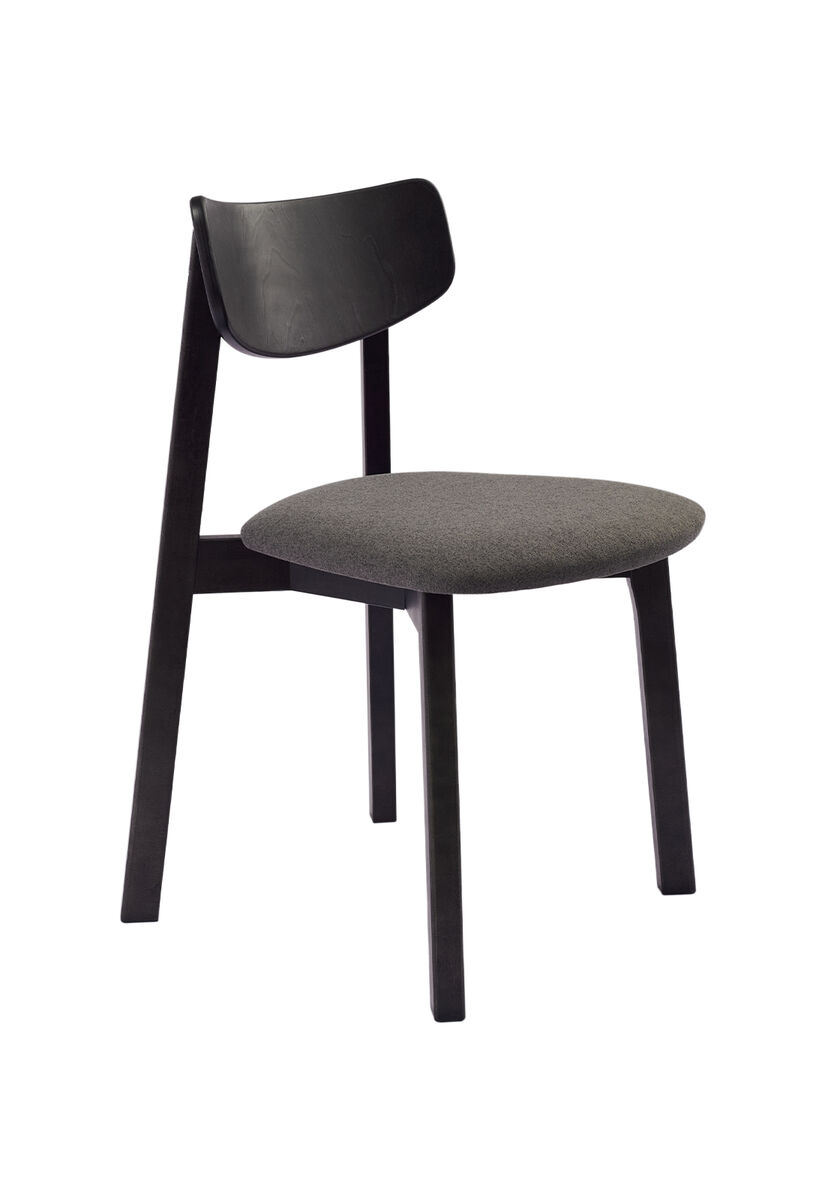 Комплект из двух стульев Вега с мягким сиденьем, черный/grey