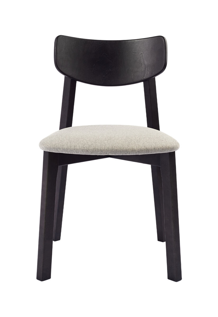 Комплект из двух стульев Вега с мягким сиденьем, Черный/Silver